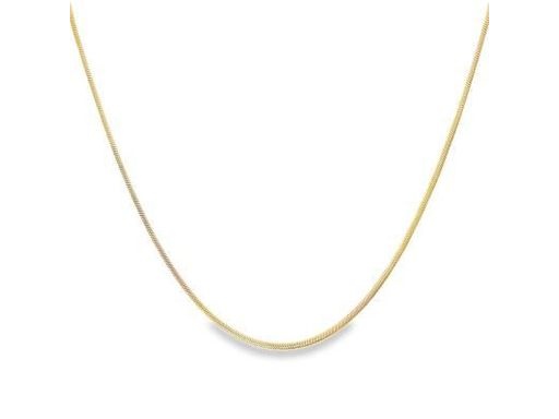 18K Yellow Gold 17-Inch Flexible Snake Chain Necklace